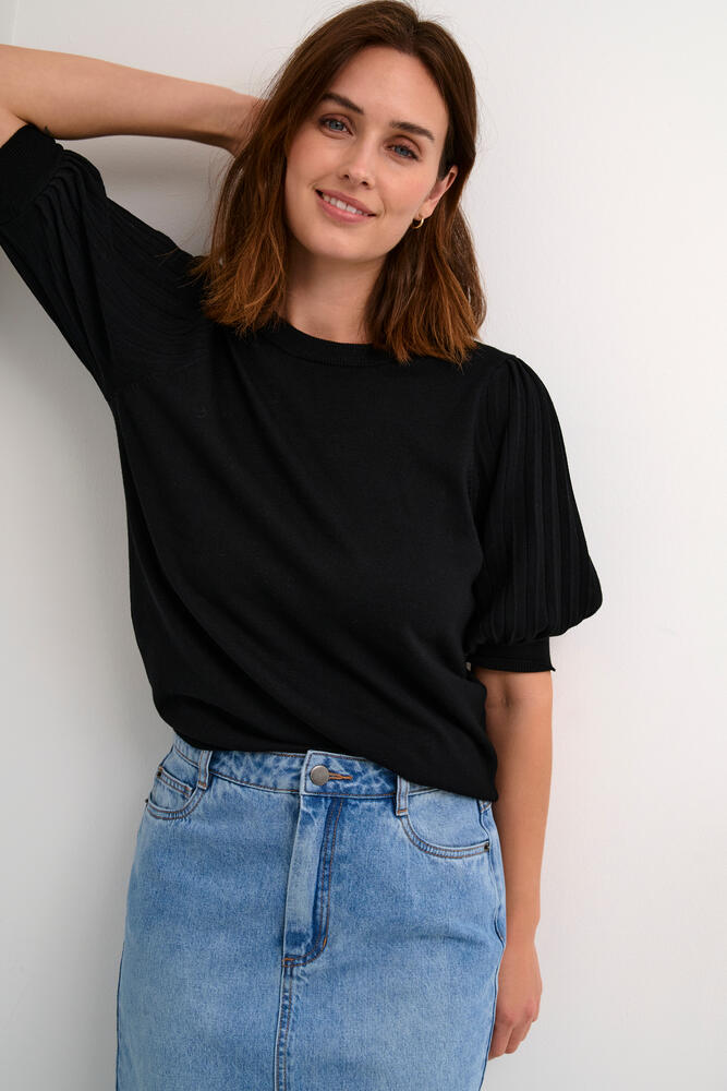 Pullover – Strik – KAlone 1/2 sleeve – Black Deep – Kaffe – Kaffe - Billede 2
