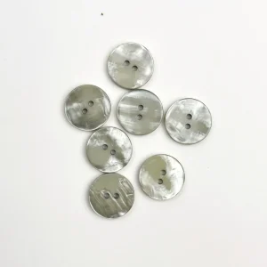 Knap - Perlemor Look - Cement - 21 mm