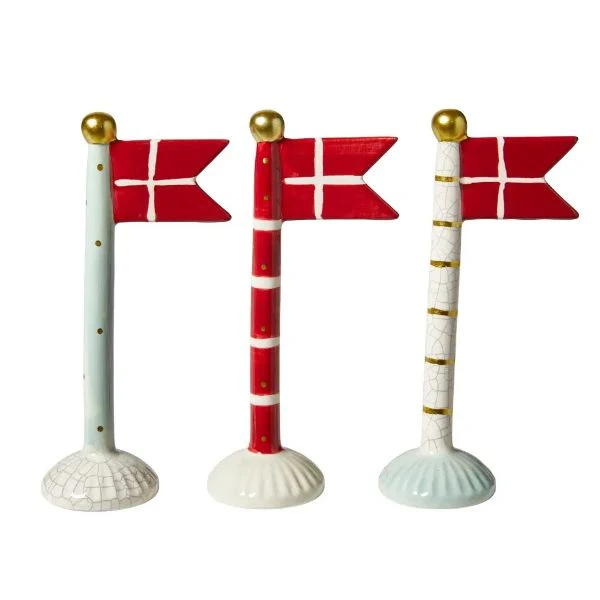 Flag 19 cm - Hvid krakeleret - Speedtsberg - Billede 3