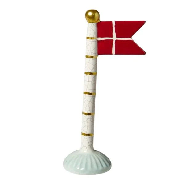 Flag 19 cm - Hvid krakeleret - Speedtsberg