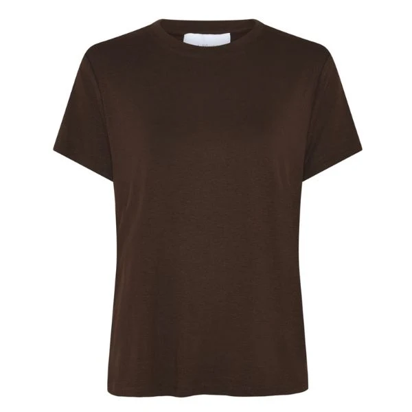 Line T-shirt - Dark brown - La Róuge