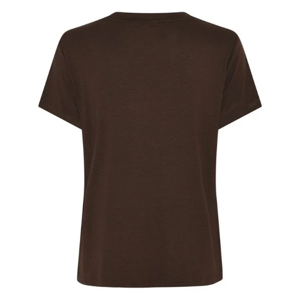 Line T-shirt - Dark brown - La Róuge - Billede 3