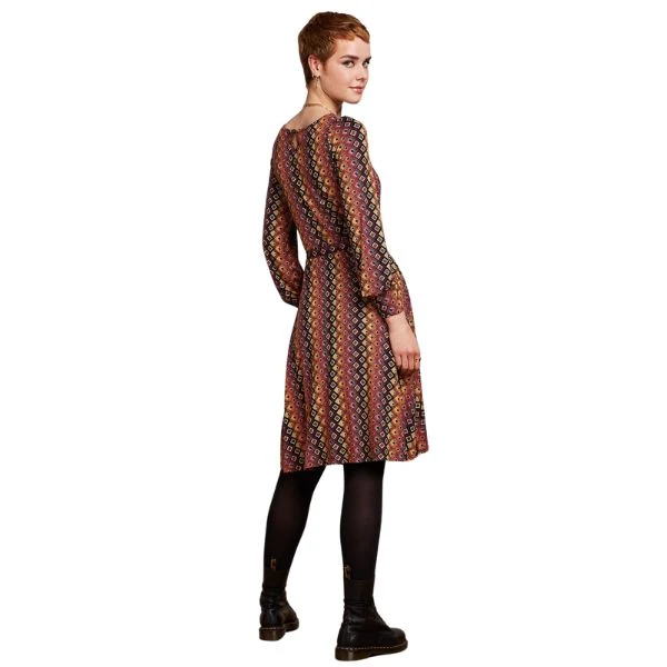 Betty dress connor - Cabernet red - King Louie - Billede 4