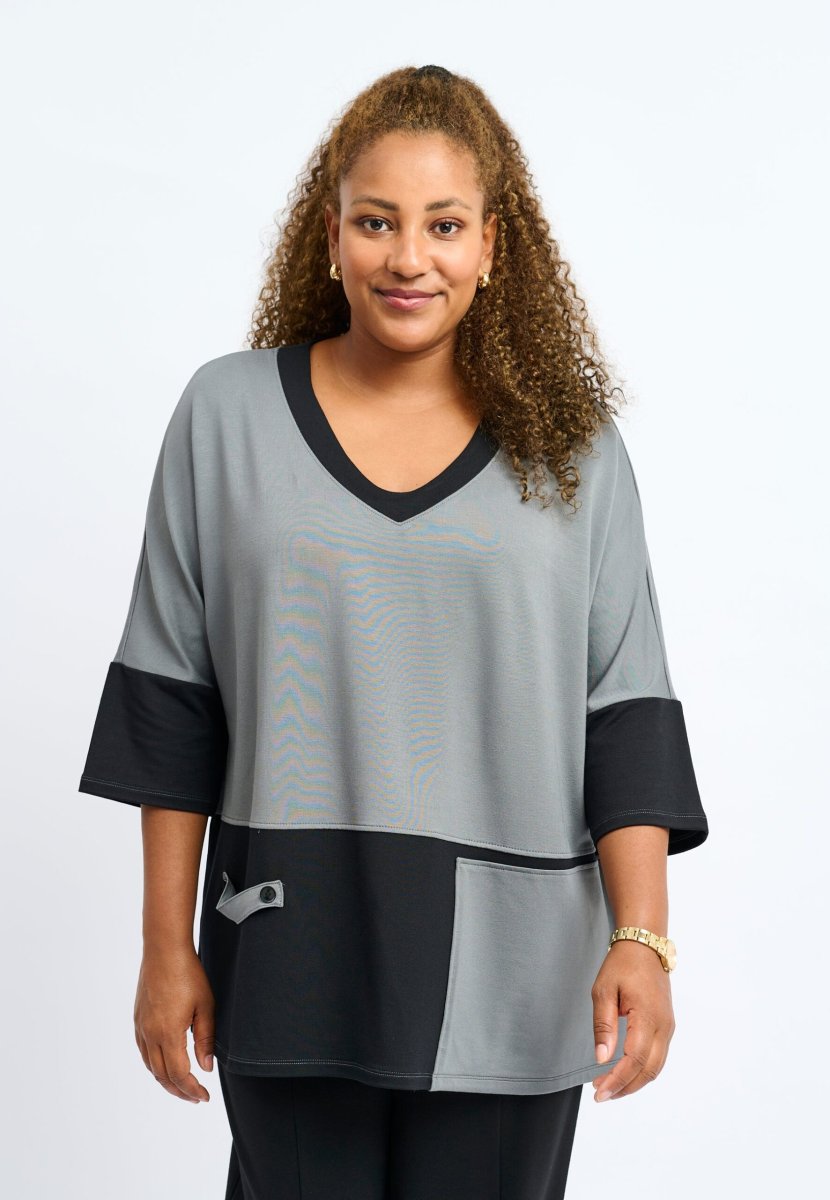 Pont Neuf – Bluse – Pn Rahil – Steel Grey – Xs/36-38 – Pont Neuf - Billede 2