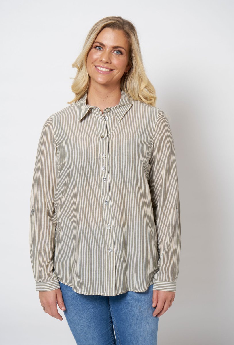 Shjennifer – Khaki – Skjorte – 40 – SHIRTMAKER - Billede 2