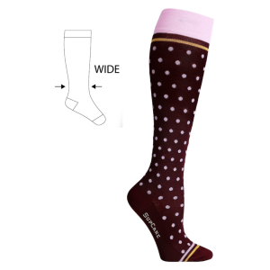 SupCare Støttestrømper, Bambus, Bordeaux – Bred model – SupCare