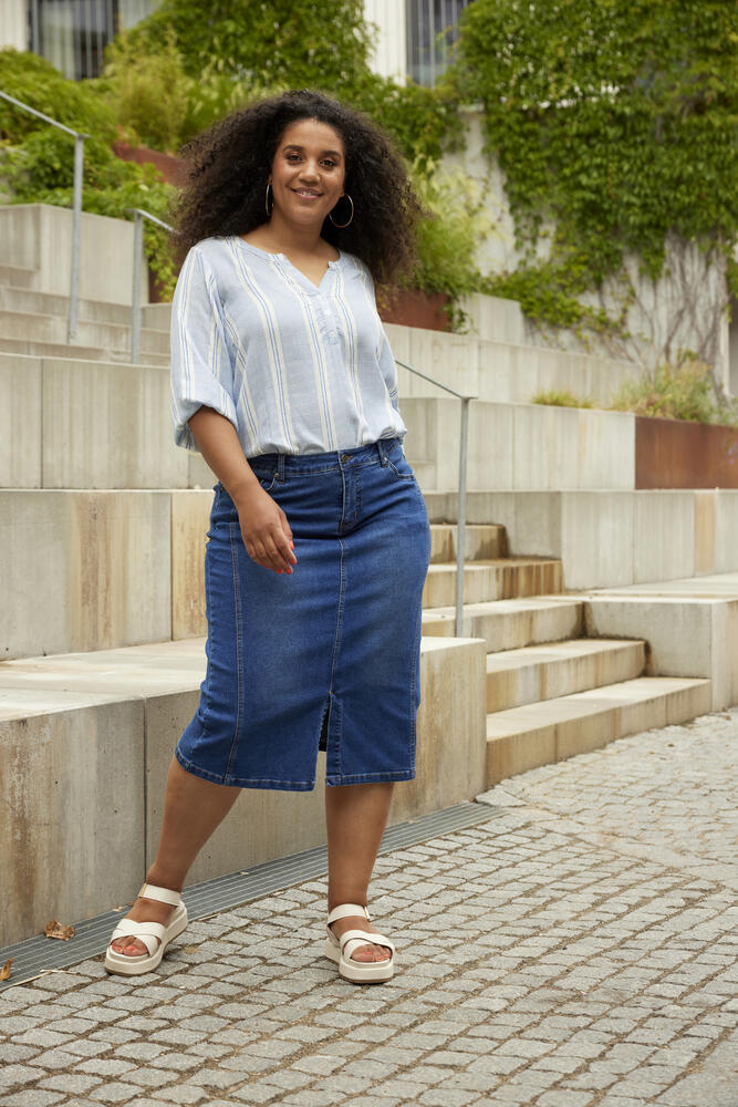 Nederdel – Willa – Denim – Zhenzi – Zhenzi - Billede 2